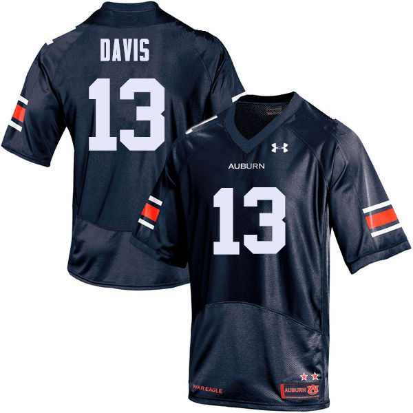 Men Auburn Tigers #13 Javaris Davis College Football Jerseys Sale-Navy - Click Image to Close